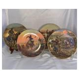 C M Russell Decorative Plates.