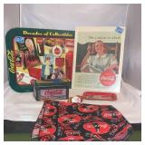 Coca-Cola Signs , Tray, New handkerchief, & Watch