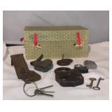 Old Padlocks & decorative Box