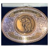 Montana Centennial Belt Buckle