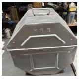 Metal Storage Box with 'MGM' Markings