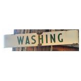 Metal 'Washing' Sign