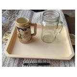 Vintage Serving Tray & Beer Set