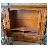 Solid Oak Entertainment Center