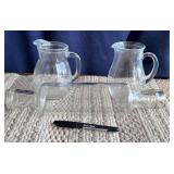 Glass Rolling Pin & Pitchers