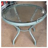 Glass Round Side Table,