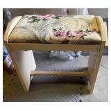 Upholstered Wooden Stool