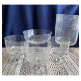 Glass Goblet & Bowl Set