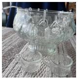 Glass Punch Bowl Set