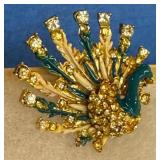 Peacock Brooch