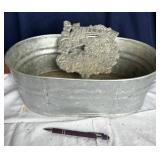Galvanized Tub & Sign