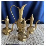 Engraved Brass Pitchers & Ewers