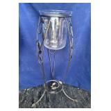Metal and Glass Plant Stand,