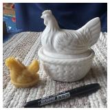 Ceramic Hen on Nest Dish
