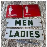Vintage Restroom Signs
