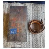 Metal Box & Leather Belt