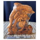 Wooden Dolphin Puzzle Sculpture