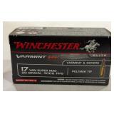 Winchester 17 WSM 20gr Varmint HV Ammo