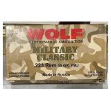 Wolf .223 Rem 55gr FMJ Ammunition Box