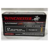 Winchester 17 Win Super Mag 20 Grain Ammo