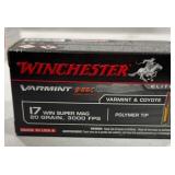 Winchester .17 WSM 20gr Varmint HV Ammo
