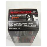 Winchester 17 WSM 20 Grain Varmint Ammo