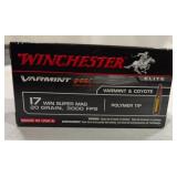 Winchester .17 Win Super Mag 20gr Ammo