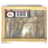 NIB 7pc Titanium Forstner Bit Set
