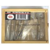 NIB 7pc Titanium Forstner Bit Set