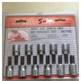 12pc 3/8" Drive Hex Bit Socket Set