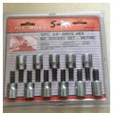 12pc 3/8" Drive Hex Bit Socket Set