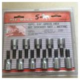 12pc 3/8" Drive Hex Bit Socket Set