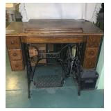 Singer Sewing Machine and Table