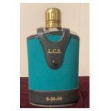 Glass Flask With Green Canvas Cover