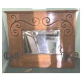 Oak Hanging Wall Tree  with mirror