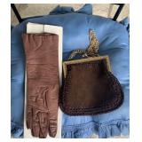 Vintage Suede Clutch