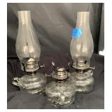 Vintage Glass Oil Lanterns