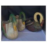 Wood Decorative Ducks