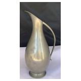 Mid- Century Dutch Pewter Pitcher Ewer