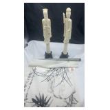 Antique Oriental Figurines & Scroll