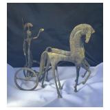 Antique Brass  Hand Painted Decor