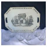 Metal Washington Square Serving Tray
