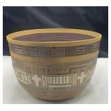 Geometric Pottery Bowl