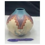 South Western Painted Vase