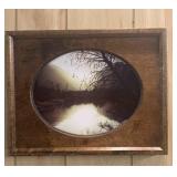 Framed Orotone Landscape Photo