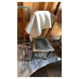 Vintage Dining Room Chair & Wool Blanket