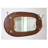 Oak Wall Hanging Hat Rack