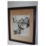 Harbor Scene Framed Picture by DLT 18 3/4" X 22
