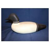 Wooden Duck Decoy with Black head and Tail