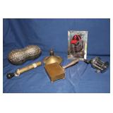 Lure Stop Casting Reel, Brass Hand Pump, Pewter